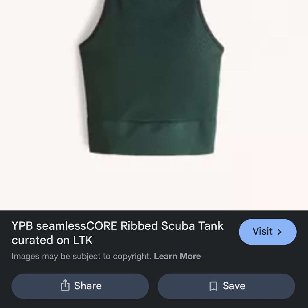 Abercrombie & Fitch Dark Blue Teal Ribbed Tank Top